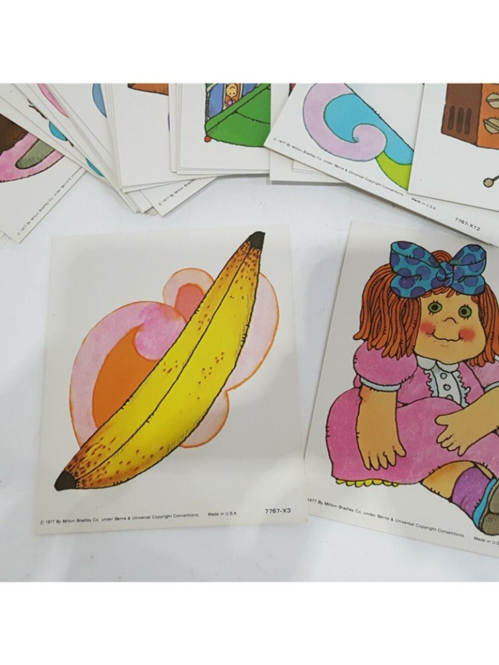 Vintage Milton Bradley Beginning Sounds Game Picture Illustrated Cards 1977 USA - Picture 5 of 11